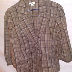 Cato Womens Plaid Botton Shirt